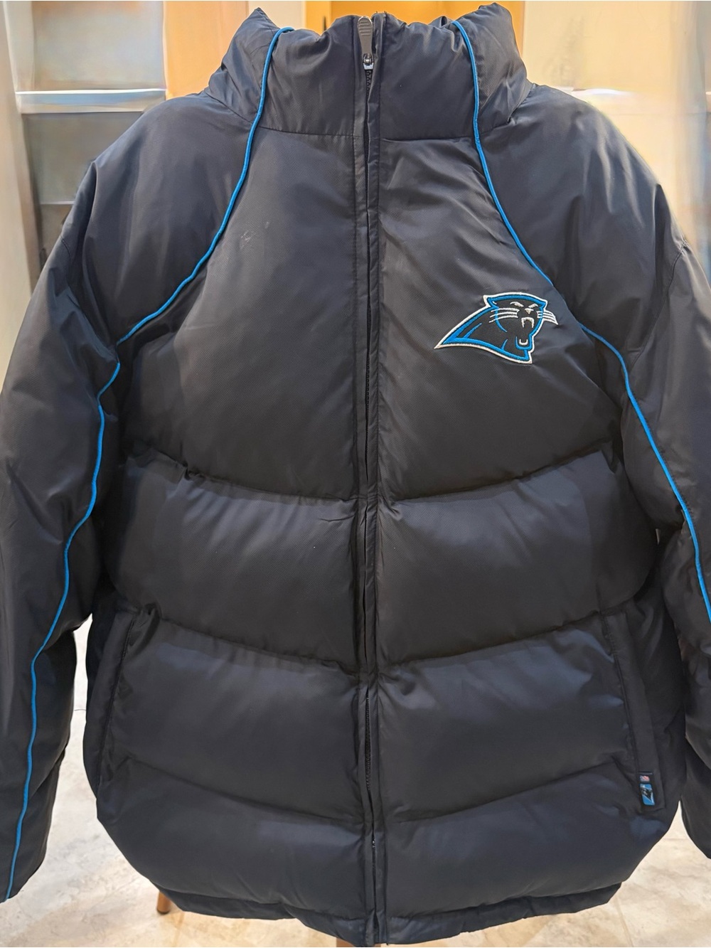 Vintage Reebok Carolina Panthers NFL On Field Puffer Jacket - Mens Medium